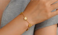 Gold Clover Flower Charm Bracelet