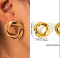 Gold Intertwined Wrapped Hoop Earrings
