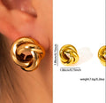 Gold Knot-Style Hoop Earrings