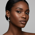 Zircon Drop Hoop Earrings Star 
Moon Cross Evil Eye Animal Gold Plated 
With Earring Post Fashion