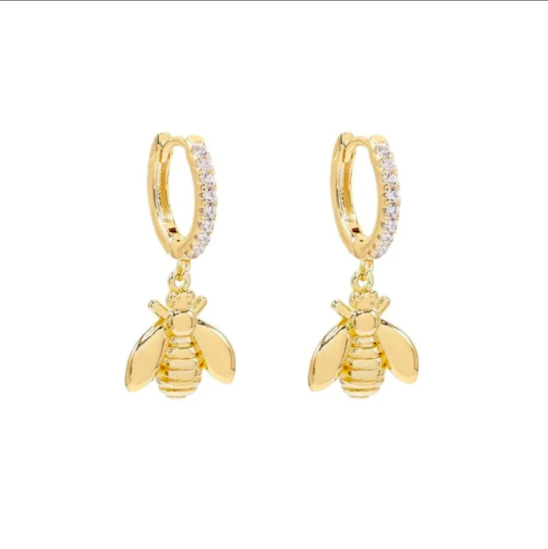 Zircon Drop Hoop Earrings Star 
Moon Cross Evil Eye Animal Gold Plated 
With Earring Post Fashion