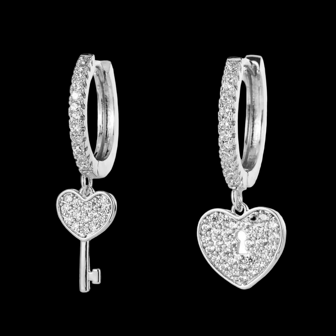 Zircon Drop Hoop Earrings Star 
Moon Cross Evil Eye Animal