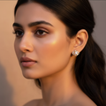Alloy Rhinestone Artificial Pearl 
Earrings With 925 Sterling Silver Earring 
Post Elegant Butterfly Heart Geometric 
For Women