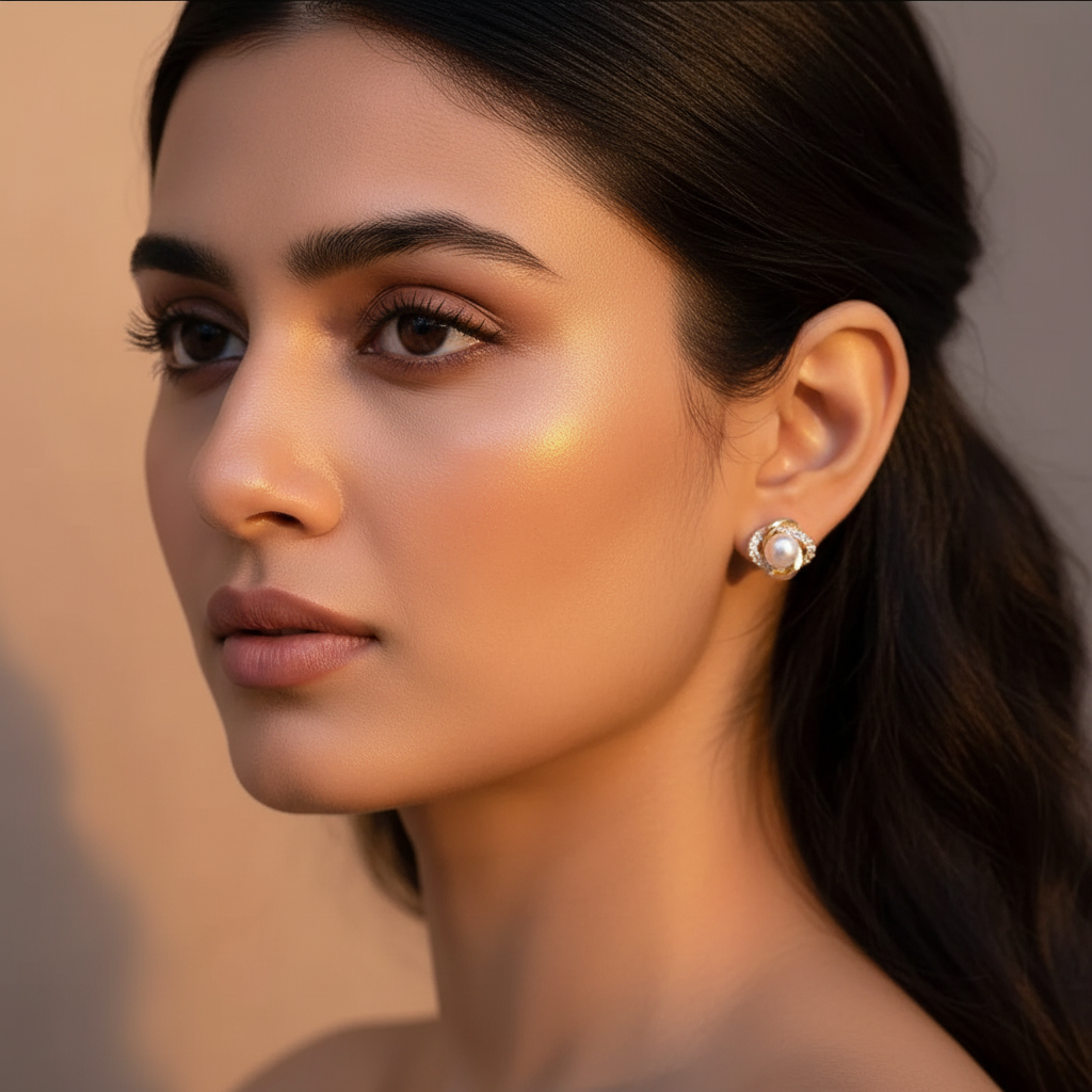 Alloy Rhinestone Artificial Pearl 
Earrings With 925 Sterling Silver Earring 
Post Elegant Butterfly Heart Geometric 
For Women