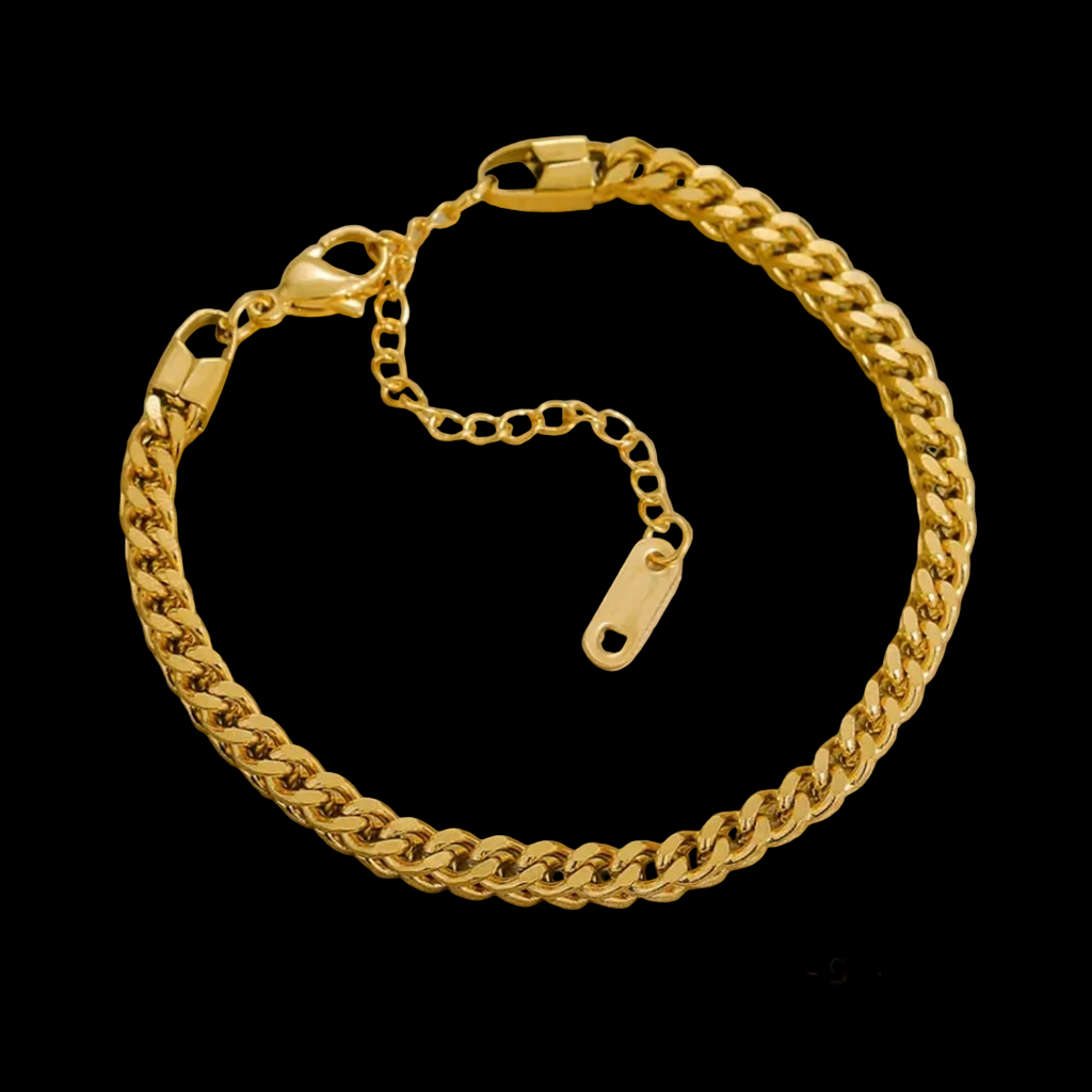 Minimalist Stainless Steel Bracelet 
18K Gold Plated Chain For Women Men 
Unisex Versatile Fashion Jewelry Gift 
Adjustable Snake Rope Cuban Link Style 
Elegant Accessory