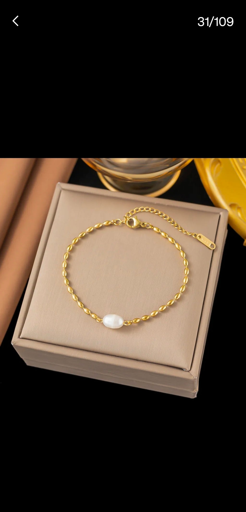 Titanium Steel 18K Gold Plated 
Bracelet For Women Fashion Luxury 
Stainless Steel Heart Butterfly Shell 
Rhinestone Charm Bracelet Jewelry Gift
