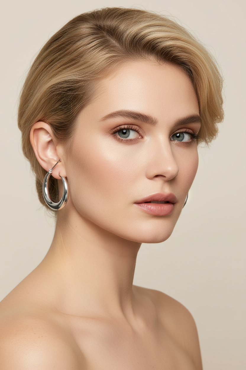 Gold Twisted Heart Earrings