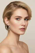 Gold Twisted Heart Earrings