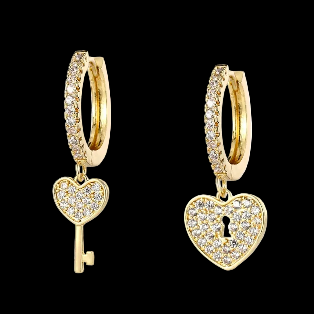 Zircon Drop Hoop Earrings Star 
Moon Cross Evil Eye Animal Gold Plated 
With Earring Post Fashion