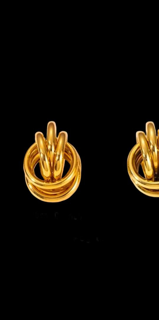 Gold Intertwined Multi-Hoop Earrings