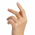 Gold Minimalist Curve Open Ring