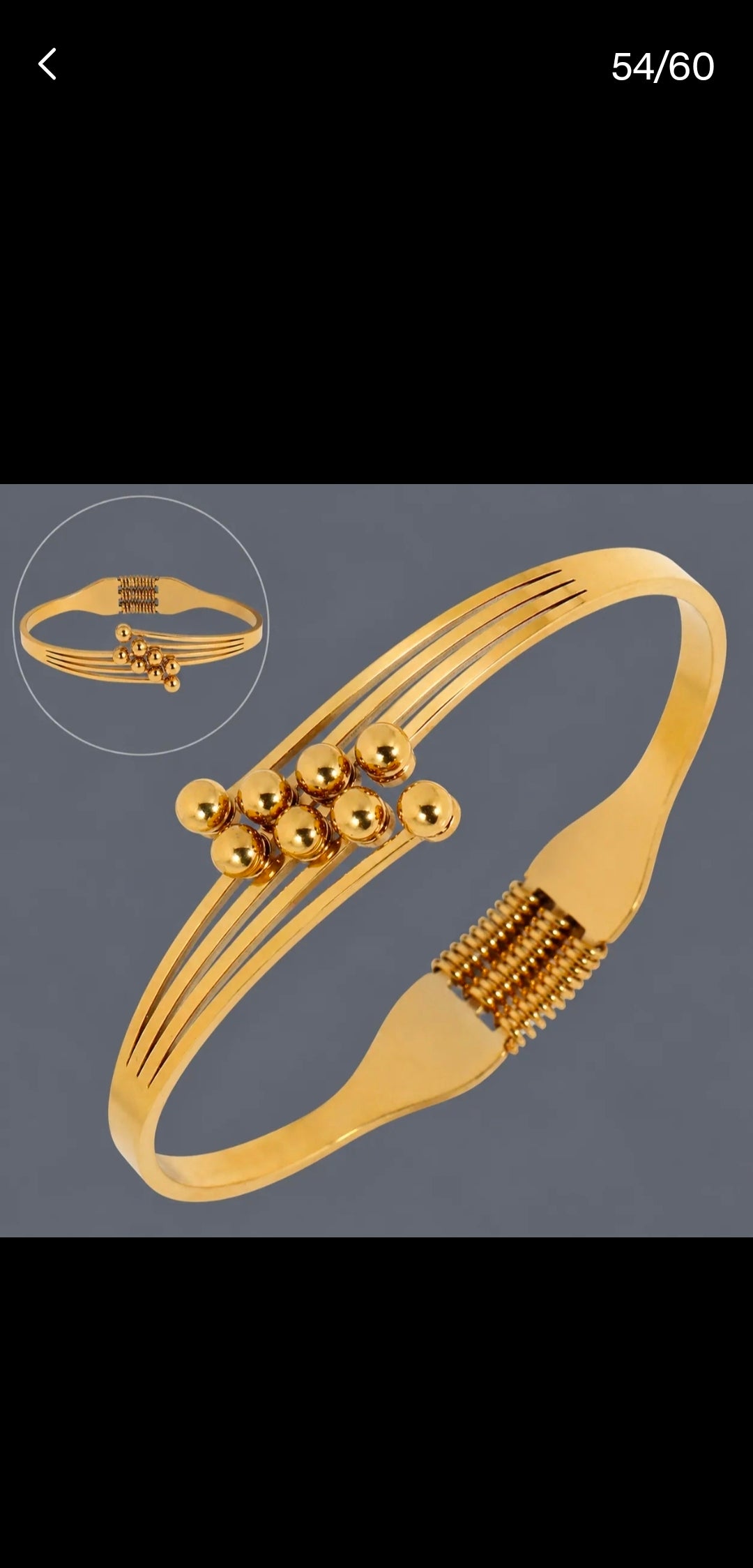 Multi- Bead Style Women Stainless Steel Bracelet 18K Gold Plated Fashion Jewelry