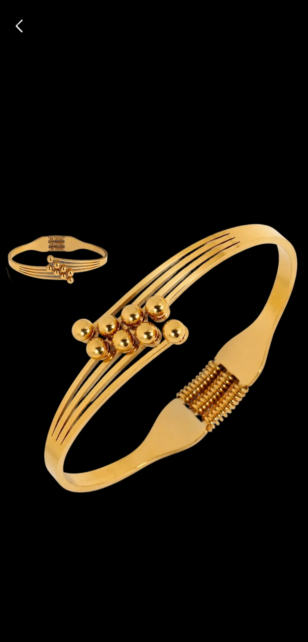 Multi- Bead Style Women Stainless Steel Bracelet 18K Gold Plated Fashion Jewelry