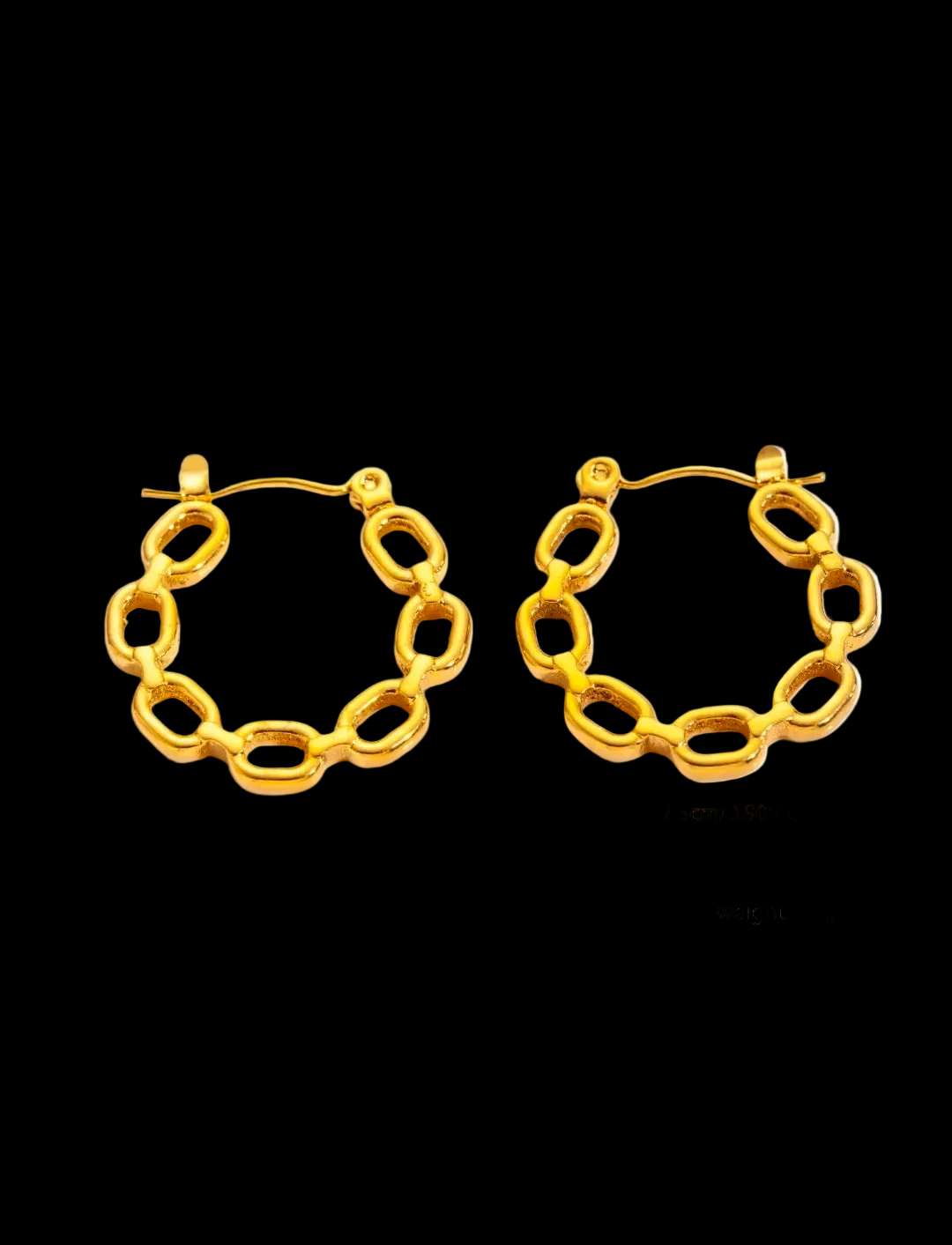 Gold Spiral Textured Earrings
