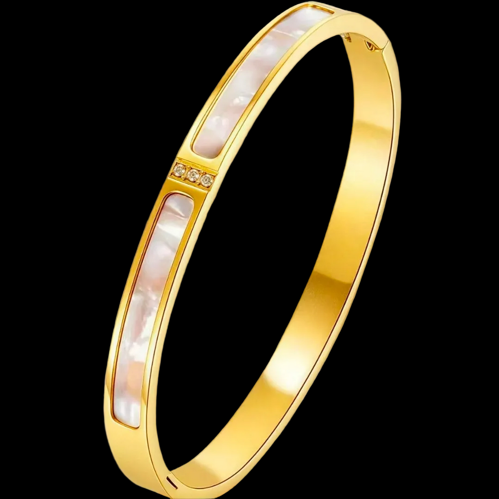 Mother of pearl Stainless Steel Bangle For Women Fashion Jewelry