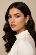 Gold Spiral Twisted Earrings