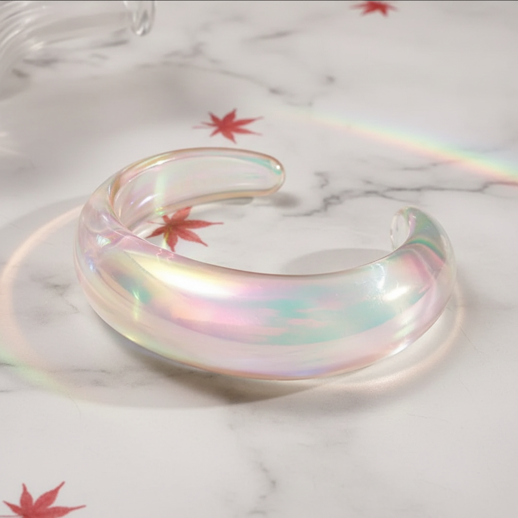 Iridescent Aurora Round Bangle