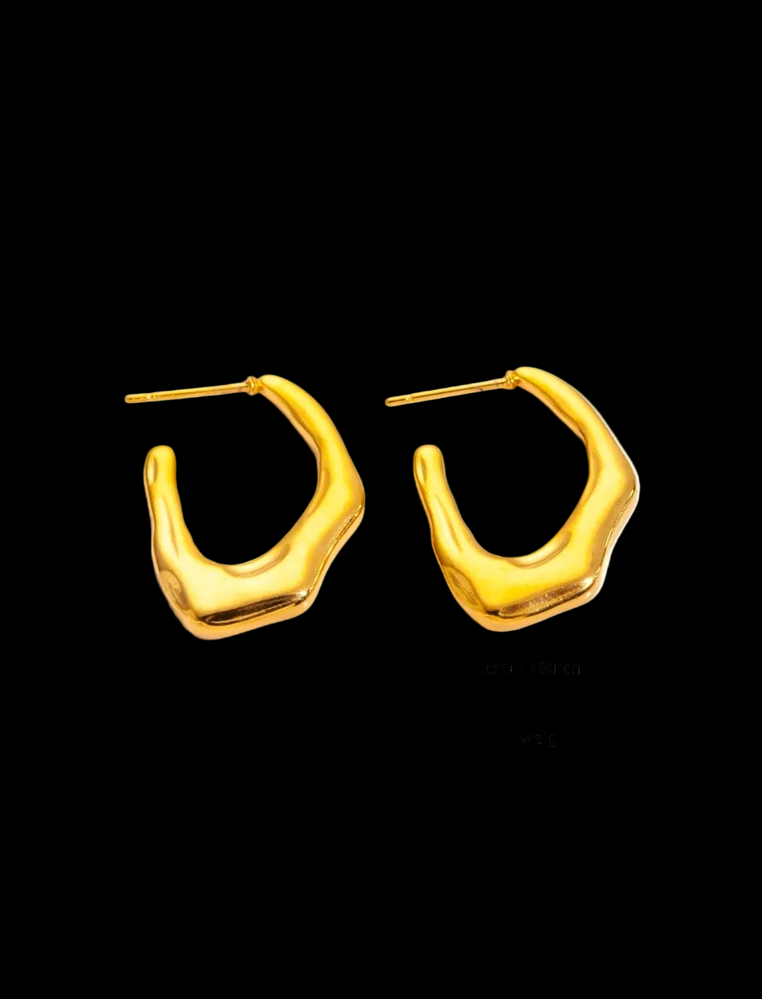Gold Chain-Style Hoop Earrings