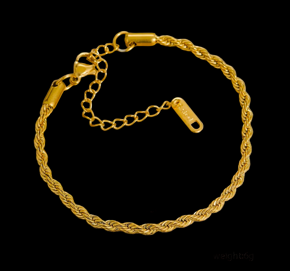 Gold Rope Chain Bracelet