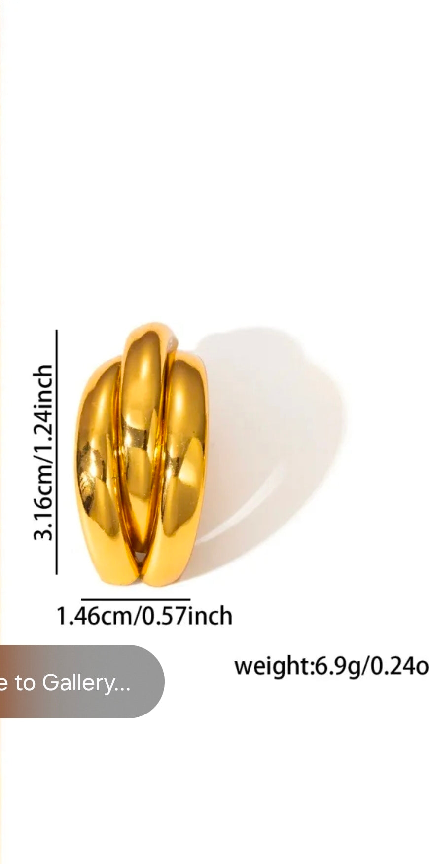 Gold Multi-Hoop Crisscross Earrings