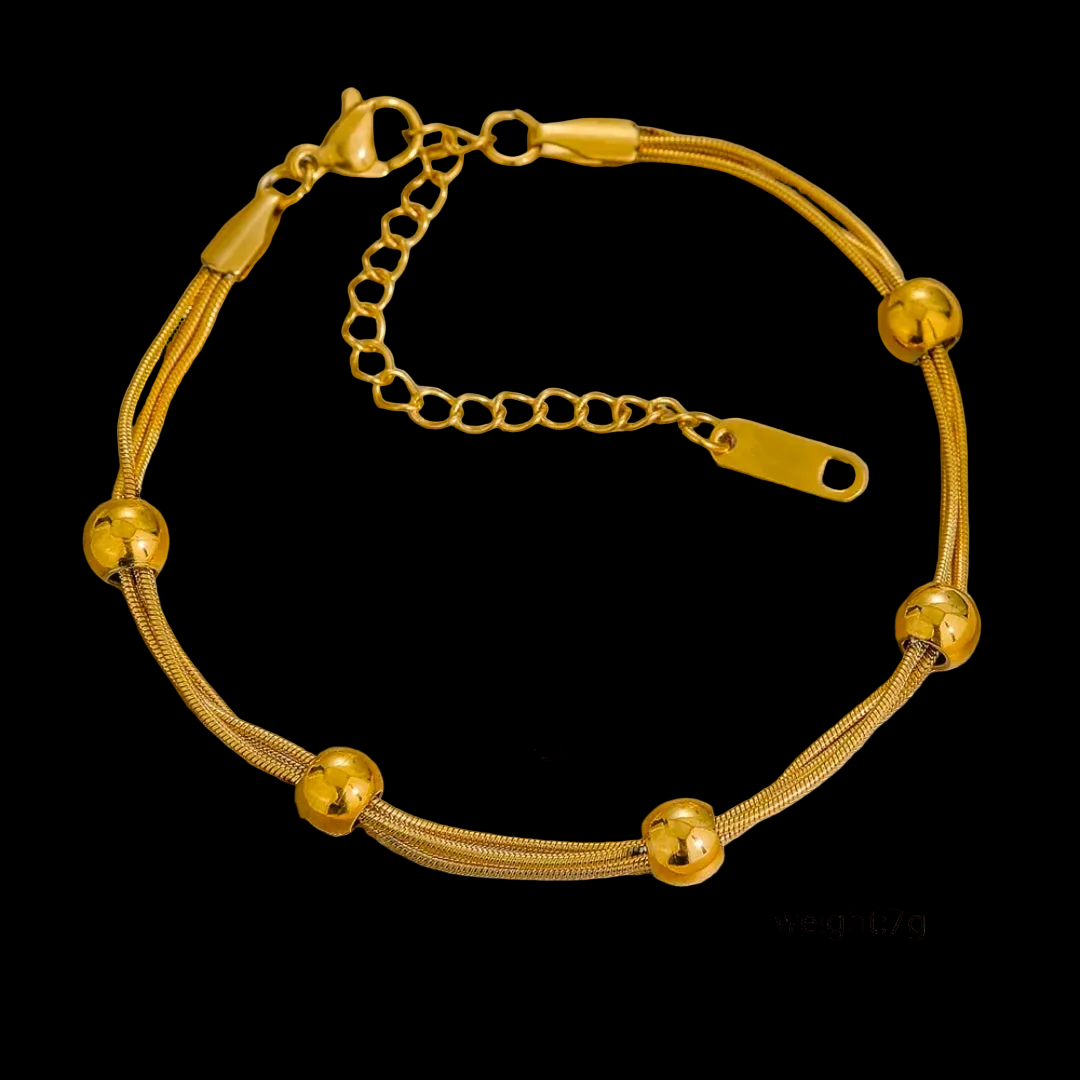 Minimalist Stainless Steel Bracelet 
18K Gold Plated Chain For Women Men 
Unisex Versatile Fashion Jewelry Gift 
Adjustable Snake Rope Cuban Link Style 
Elegant Accessory