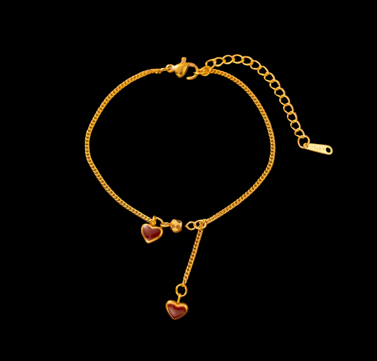Titanium Steel 18K Gold Plated 
Bracelet For Women Fashion Luxury 
Stainless Steel Heart Butterfly Shell 
Rhinestone Charm Bracelet Jewelry Gift