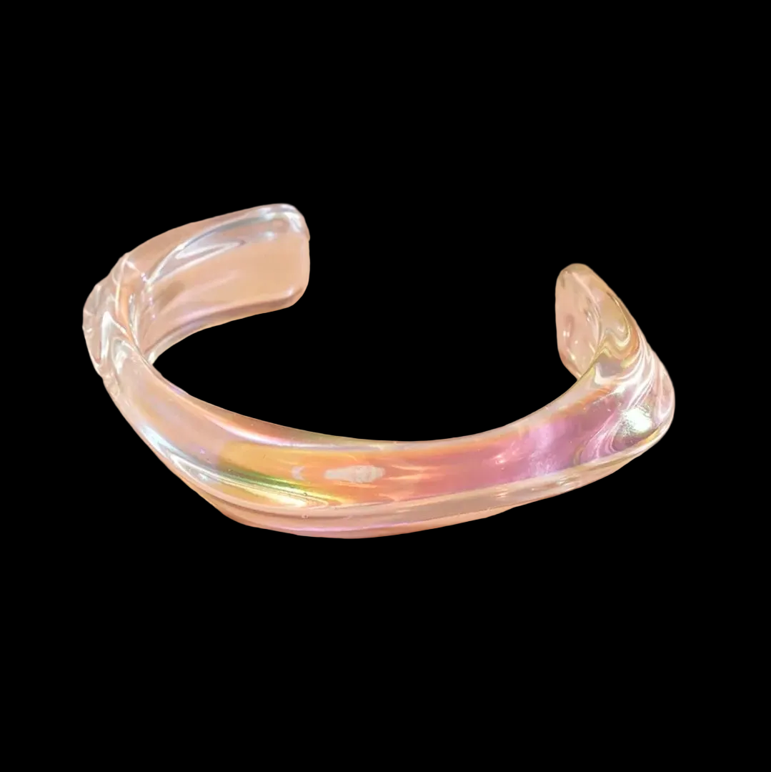 Iridescent Aurora Triangle Bangle