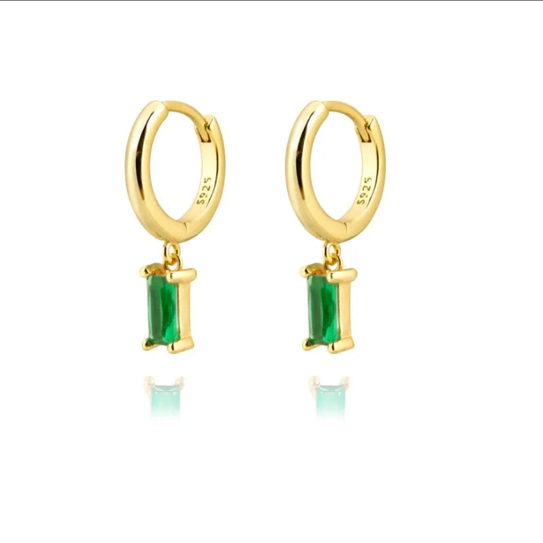 Zircon Drop Hoop Earrings Star 
Moon Cross Evil Eye Animal Gold Plated 
With Earring Post Fashion