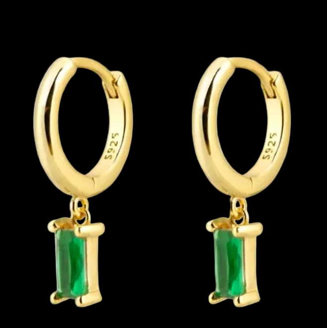 Zircon Drop Hoop Earrings Star 
Moon Cross Evil Eye Animal Gold Plated 
With Earring Post Fashion