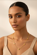 Gold Eight Hearts Pendant Necklace