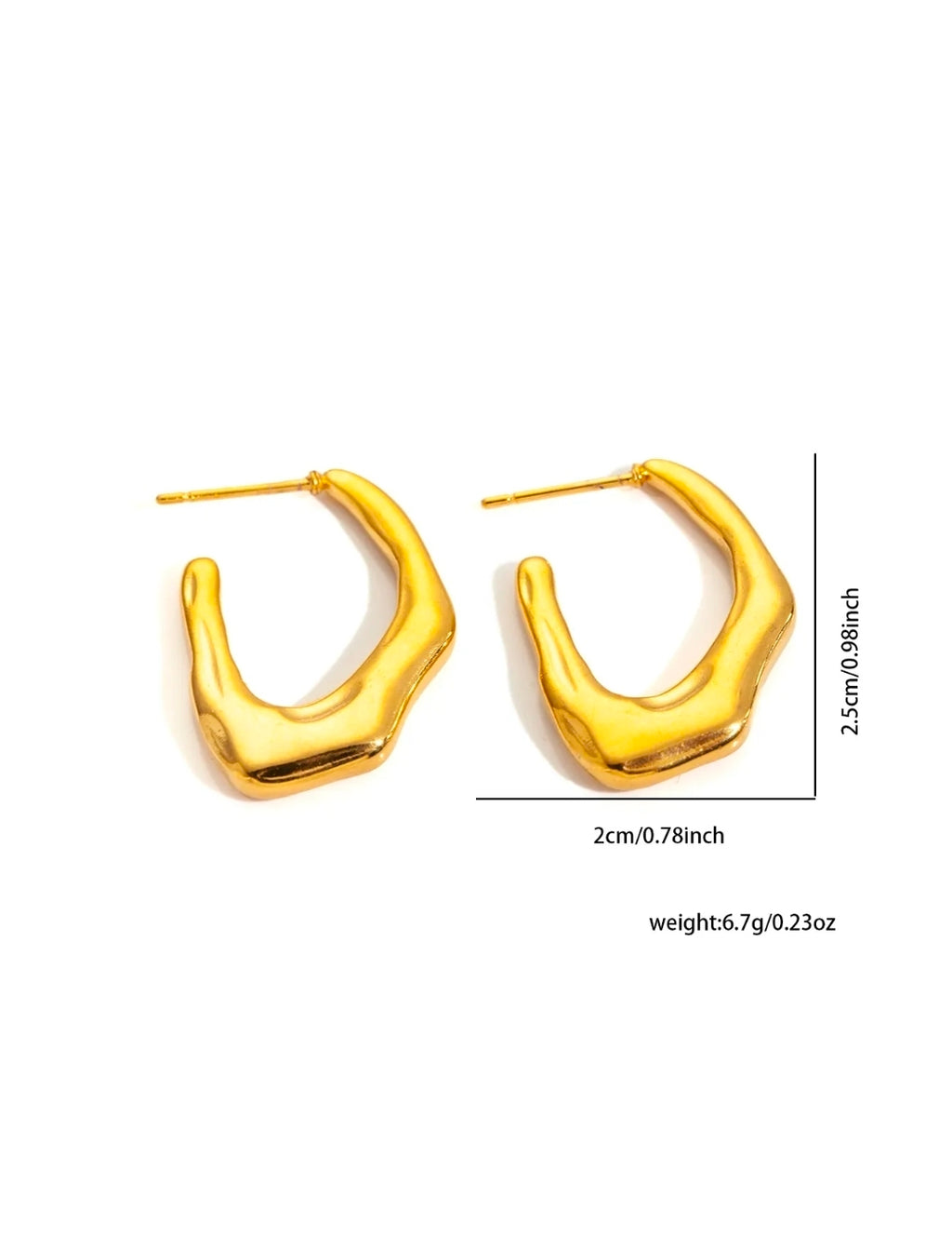 Gold Chain-Style Hoop Earrings