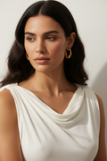 Gold Chain-Style Hoop Earrings