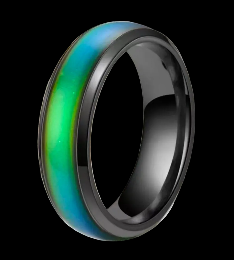Minimalist Stainless Steel Mood 
Ring For Women Men Temperature Color 
Changing Band Ring Fashion Jewelry 
Unisex Finger Ring