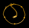 Gold Bead Snake Chain Bracelet