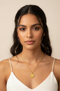 Plum Blossom Relief Pendant Gold Plated Stainless Steel Necklace For Women Fashion Jewelry Minimalist