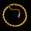 Gold S-Shape Link Chain Bracelet