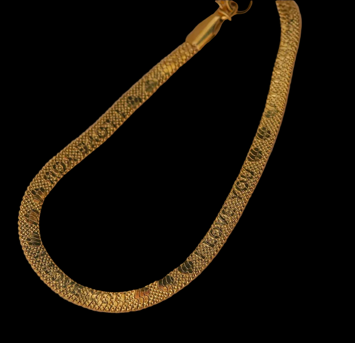 Gold Herringbone Chain Bracelet